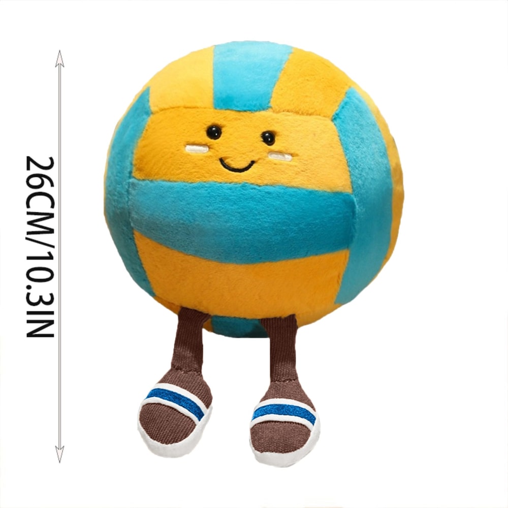Sports Ball Plush Pillow Set for Kids and Fans Basketball Football Baseball Tennis Decor