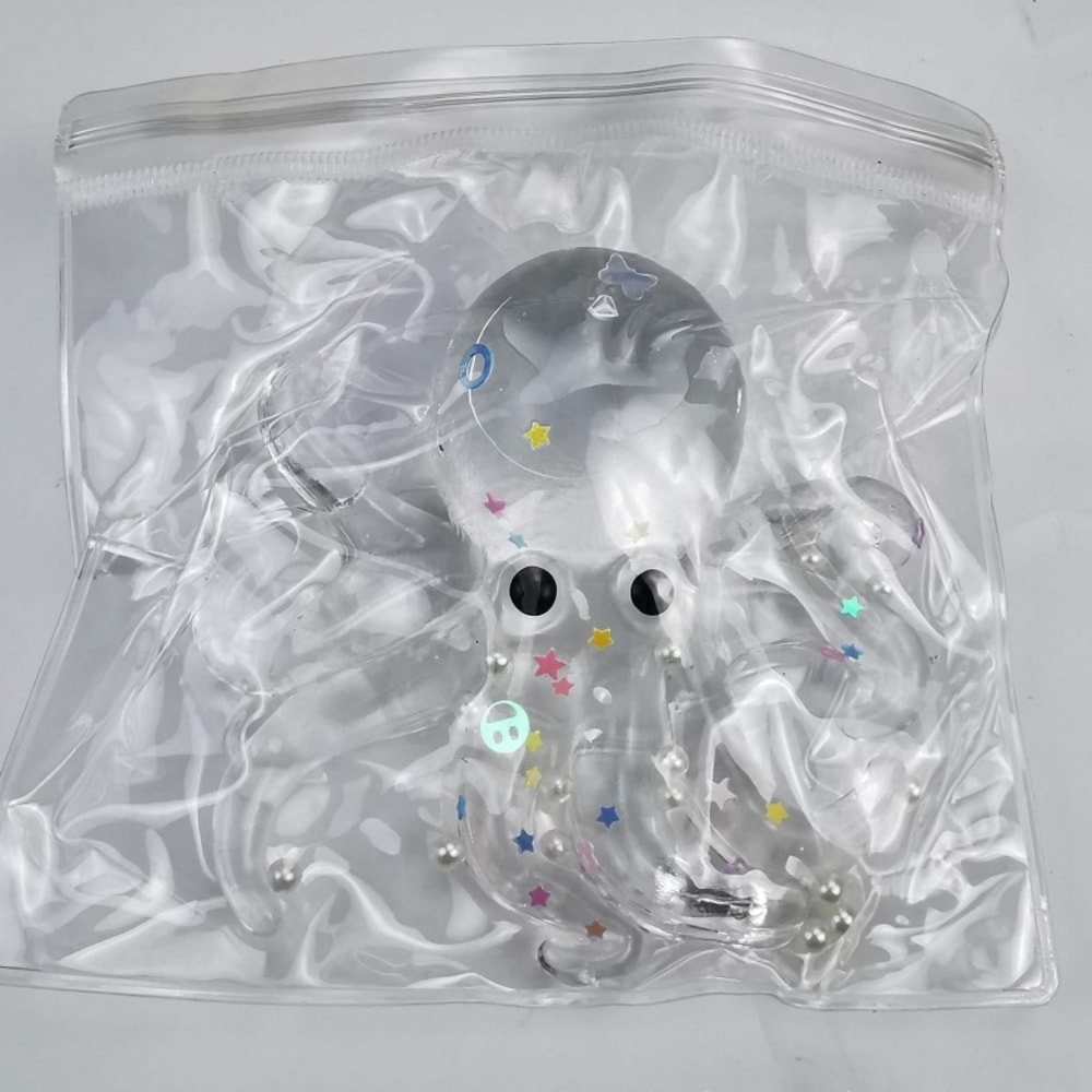 Ocean Glow Octopus Squishy Stress Ball Sensory Fidget Toy For Kids Adults 6