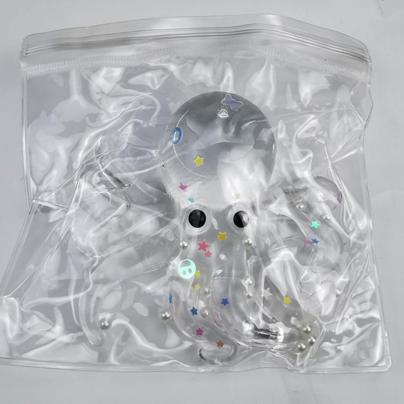 Ocean Glow Octopus Squishy Stress Ball Sensory Fidget Toy For Kids Adults 6