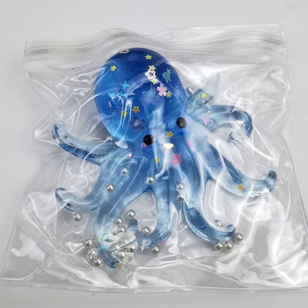 Ocean Glow Octopus Squishy Stress Ball Sensory Fidget Toy For Kids Adults 7
