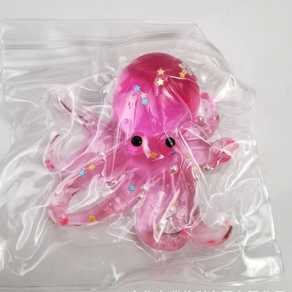 Ocean Glow Octopus Squishy Stress Ball Sensory Fidget Toy For Kids Adults 8