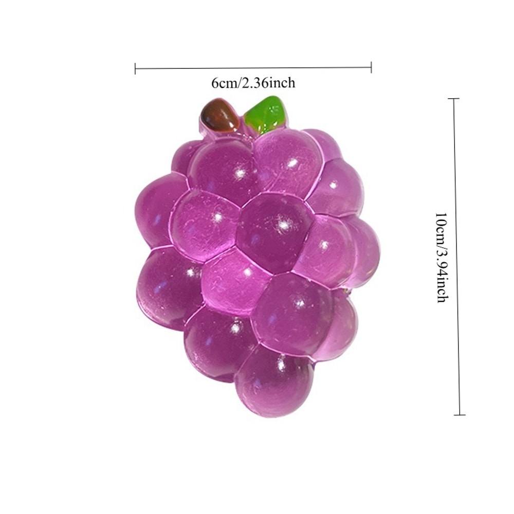 Squishy Grape Stress Ball Sensory Toy For Anxiety Relief And Hand Relaxation 1