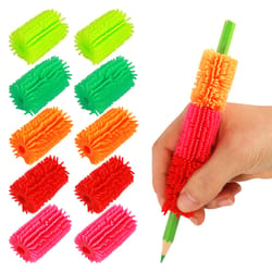 calmgrip stress relief pen set for kids & adults with soft silicone plush fidget design