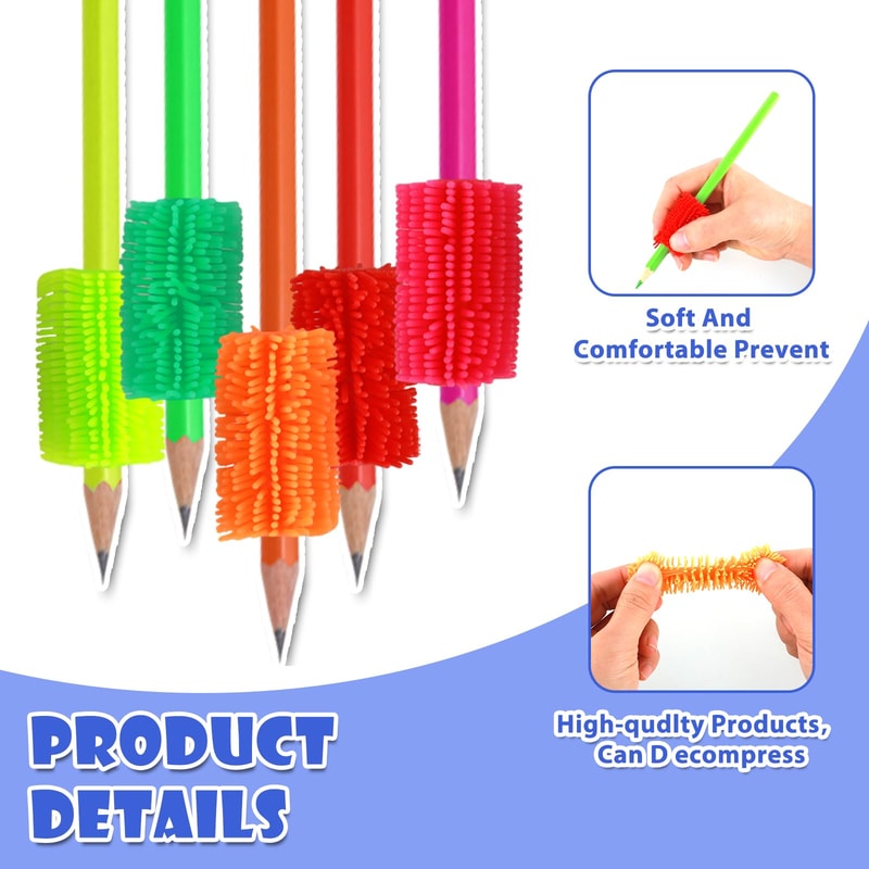 CalmGrip Stress Relief Pen Set For Kids Adults With Soft Silicone Plush Fidget Design 4
