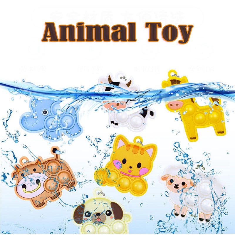 Animal Pop Bubble Fidget Toy Set For Kids Adults Sensory Stress Relief Party Favors 5