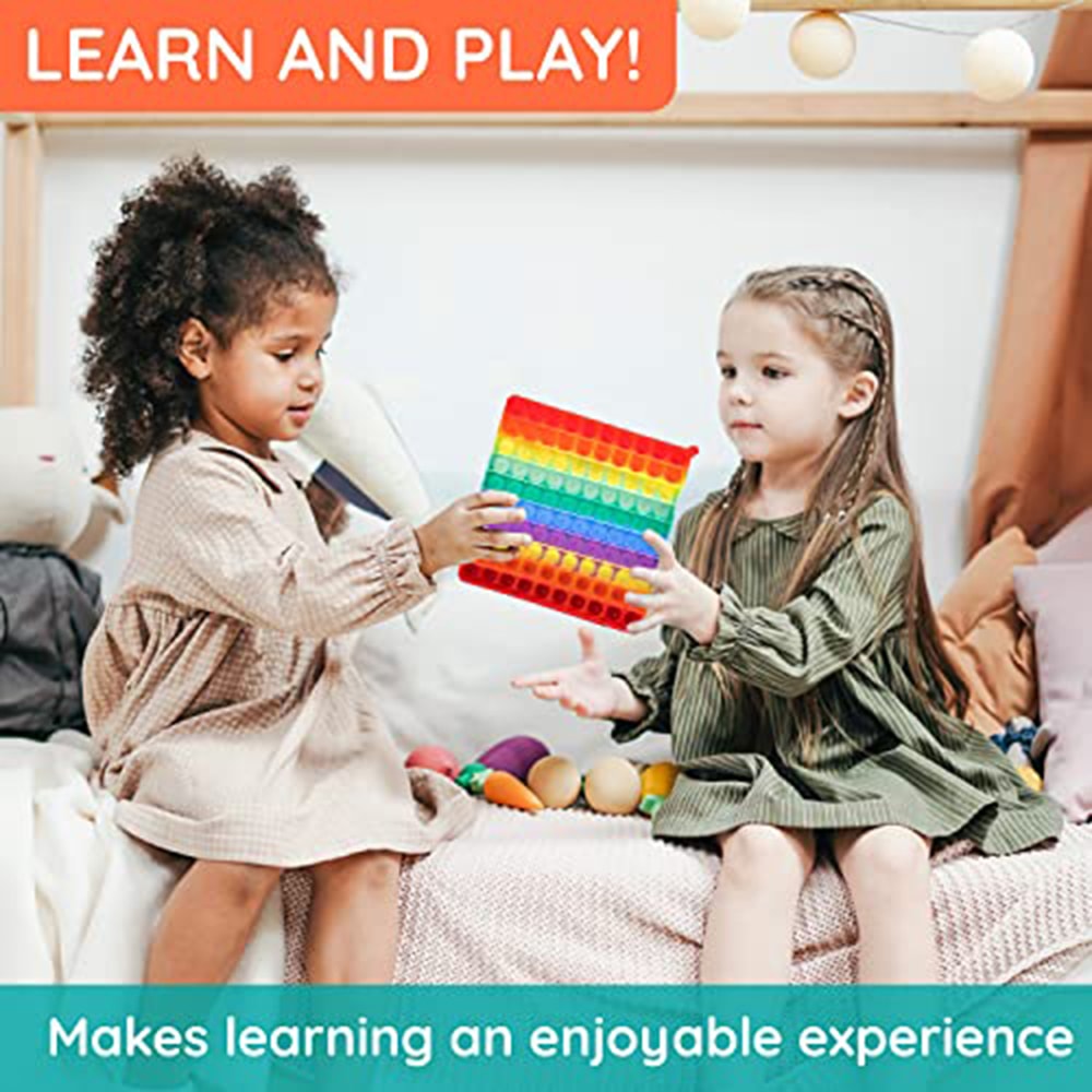 Rainbow Pop It Sensory Fidget Toy for Stress Relief and Focus