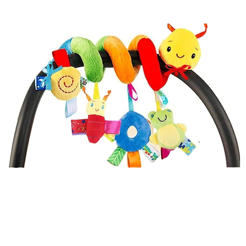 Snuggle Spiral Baby Car Seat Toy For Stroller And Crib Sensory Play 5