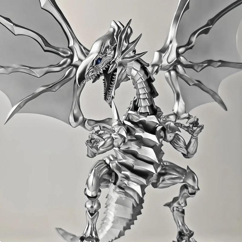BlueEyes White Dragon Figure Model Kit For YuGiOh Collectors And Anime Desk Display 4