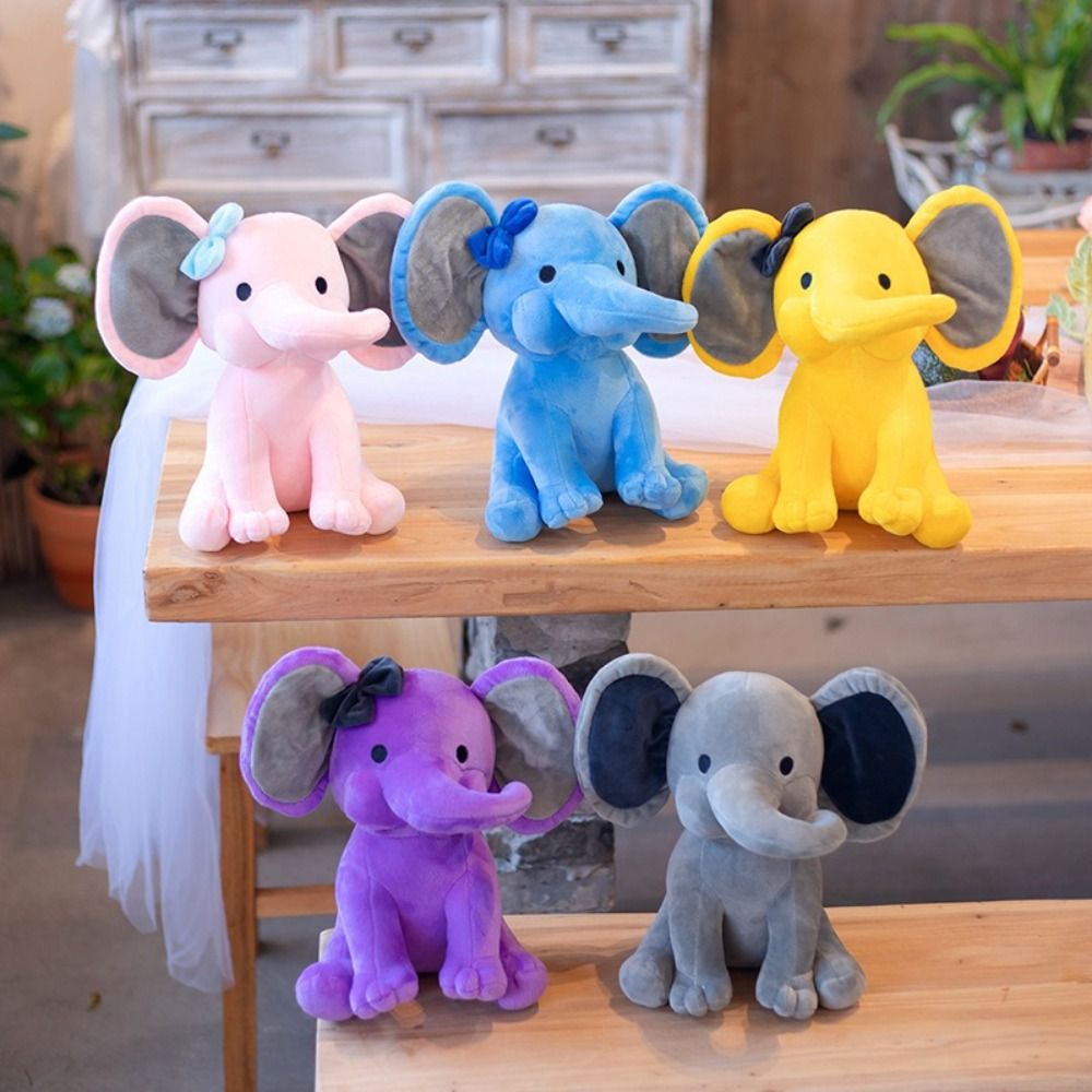 Cozy Elephant Plush Pillow Soft Kawaii Stuffed Animal Sleeping Aid for Kids & Babies