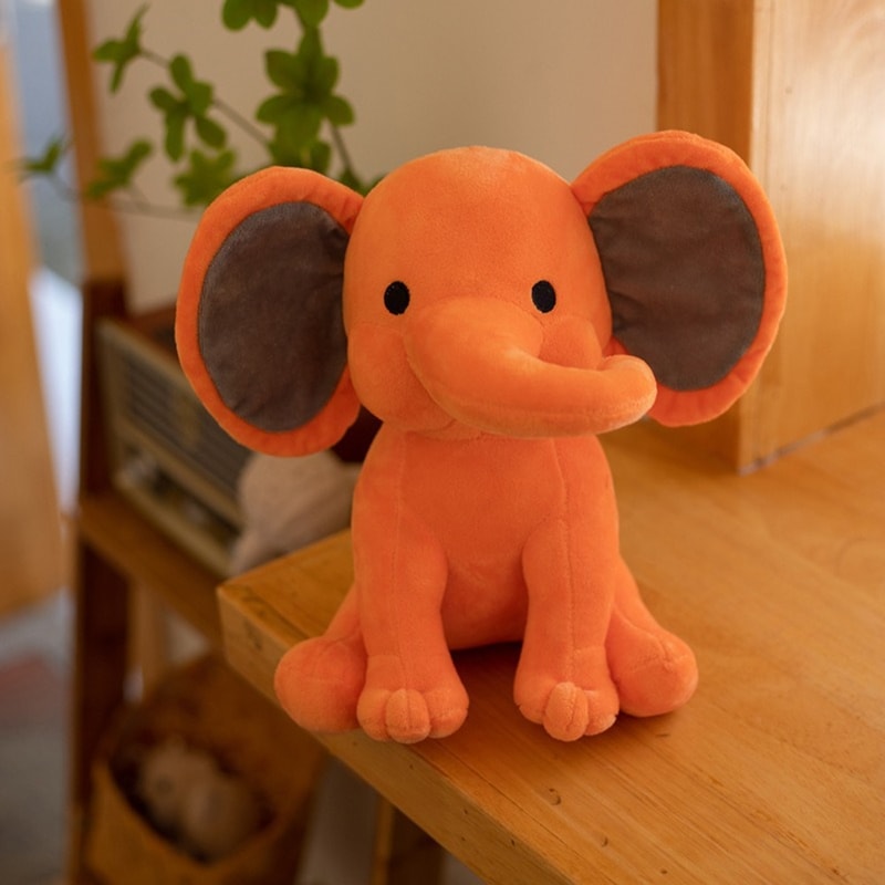 Cozy Elephant Plush Pillow Soft Kawaii Stuffed Animal Sleeping Aid for Kids & Babies