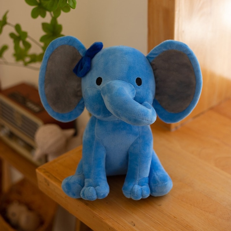 Cozy Elephant Plush Pillow Soft Kawaii Stuffed Animal Sleeping Aid for Kids & Babies