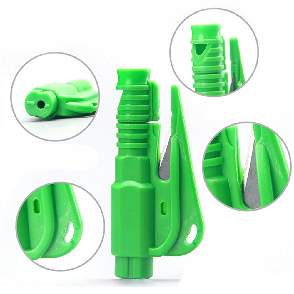 Portable Car Escape Tool Keychain with Emergency Window Breaker & Safety Hammer
