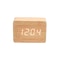 Nordic LED Wooden Alarm Clock with Voice Control & Temperature Display