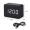 Nordic LED Wooden Alarm Clock with Voice Control & Temperature Display