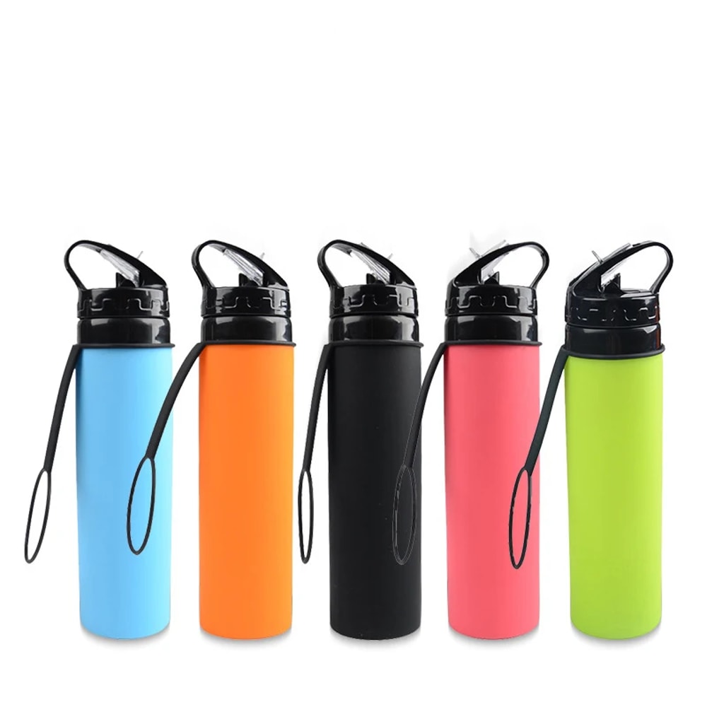 Collapsible Portable Water Bottle Leakproof Travel Sport 5