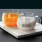 Elegant Glass Coffee Mug Letter Printed Tea Cup With Handle 1