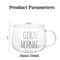 Elegant Glass Coffee Mug Letter Printed Tea Cup With Handle 4
