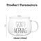 Elegant Glass Coffee Mug Letter Printed Tea Cup With Handle 4
