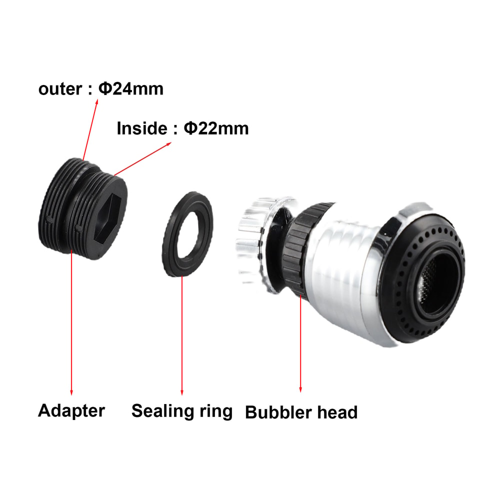 Swivel Water Saver Faucet Aerator for Kitchen & Bathroom