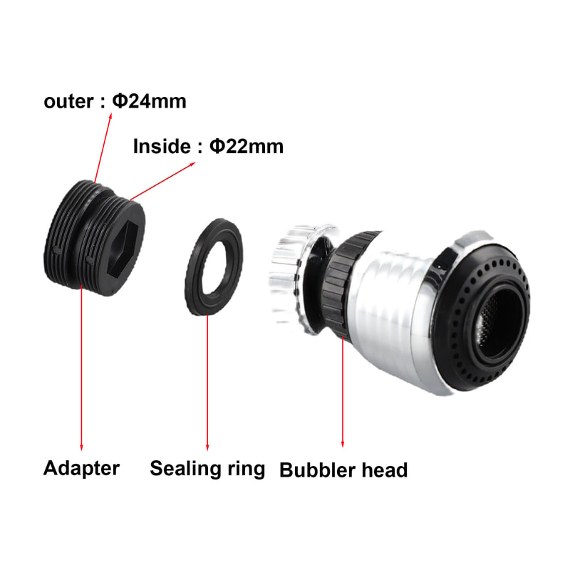 Swivel Water Saver Faucet Aerator for Kitchen & Bathroom