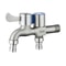 Dual Control Stainless Steel Faucet With Double Outlet Bathroom Bidet Tap 0