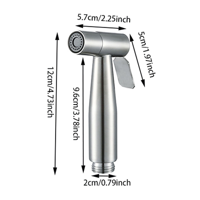 Stainless Steel Handheld Toilet Spray Kit for Bathroom Cleaning