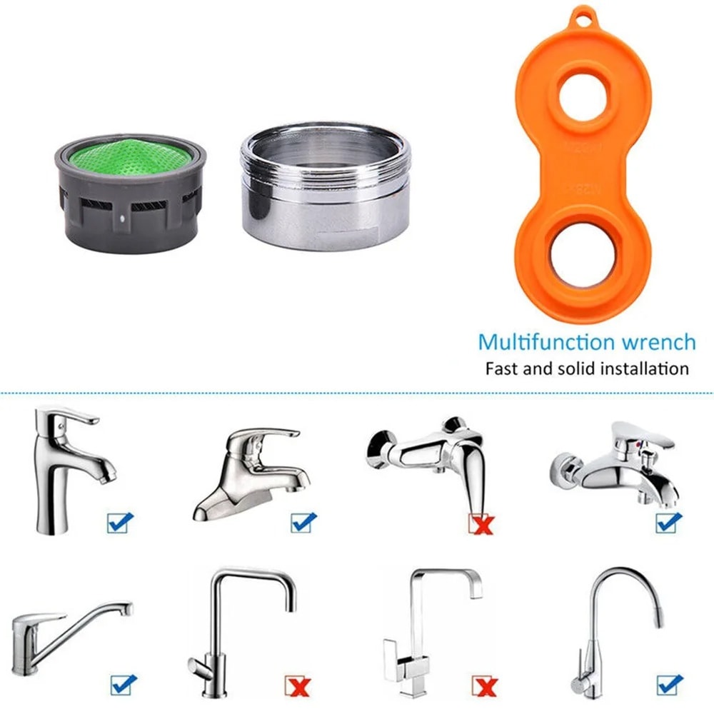 Pack Water Saving Faucet Aerator Set Multi Thread Kitchen & Bathroom Tap Filter