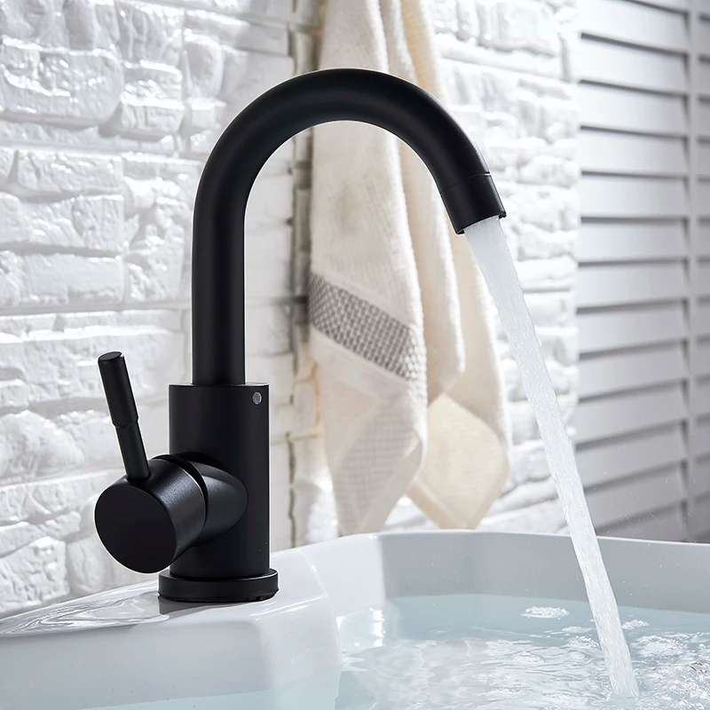 Premium Matt Black & Brushed Nickel Bathroom Faucet Sleek Mixer Tap for Sinks