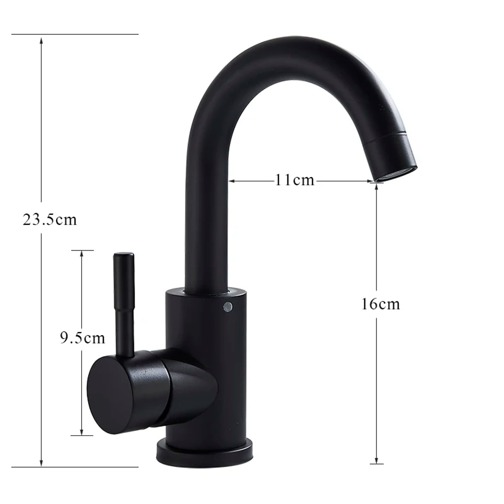 Premium Matt Black & Brushed Nickel Bathroom Faucet Sleek Mixer Tap for Sinks