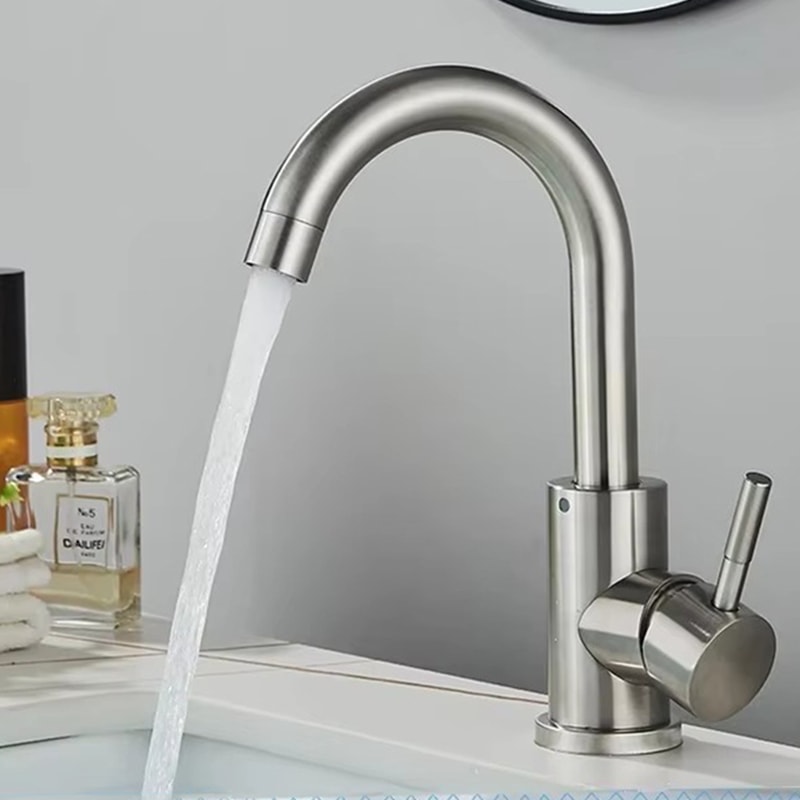 Premium Matt Black & Brushed Nickel Bathroom Faucet Sleek Mixer Tap for Sinks