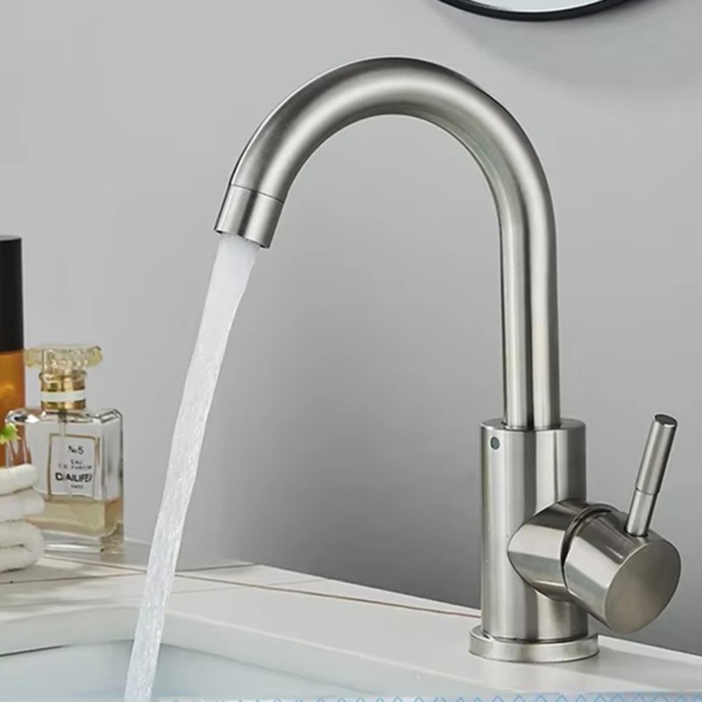 Premium Matt Black & Brushed Nickel Bathroom Faucet Sleek Mixer Tap for Sinks
