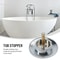 Premium Bathtub Drain Stopper for Sinks & Baths Silver Pop Up Plug