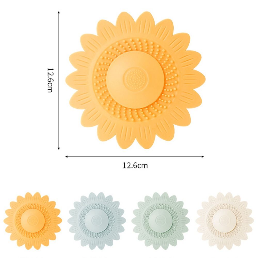 Anti Clog Silicone Floor Drain Hair Filter Cover Press Type Mat 4