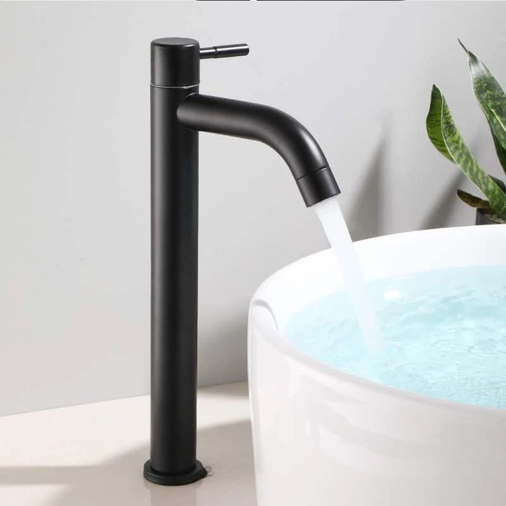 LUXROB Stainless Steel Quick Open Kitchen Sink Faucet Single Cold Basin Tap 0