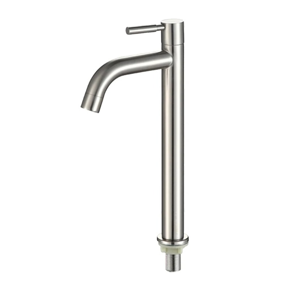 LUXROB Stainless Steel Quick Open Kitchen Sink Faucet Single Cold Basin Tap 6