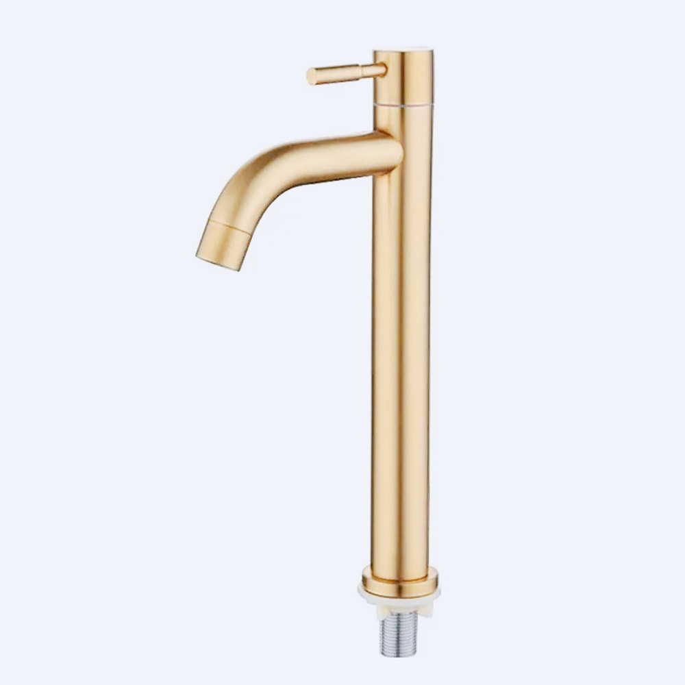 LUXROB Stainless Steel Quick Open Kitchen Sink Faucet Single Cold Basin Tap 7