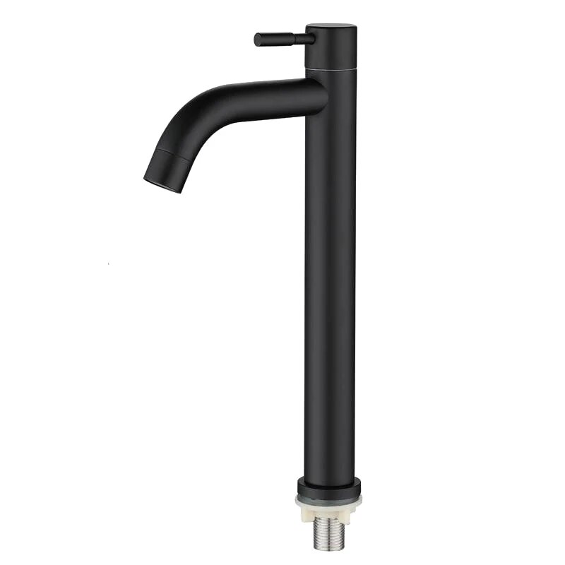 LUXROB Stainless Steel Quick Open Kitchen Sink Faucet Single Cold Basin Tap 8