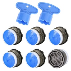 premium pack faucet aerator with water saving flow restrictors and keys