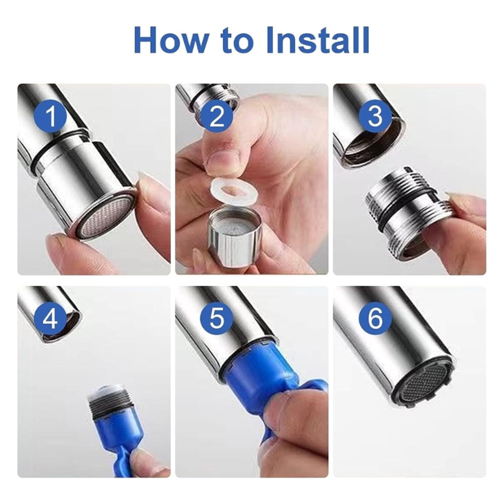 Premium Pack Faucet Aerator with Water Saving Flow Restrictors and Keys