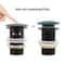 Elegant Brass Matte Black Pop Up Sink Drain Stopper With Overflow Filter 3
