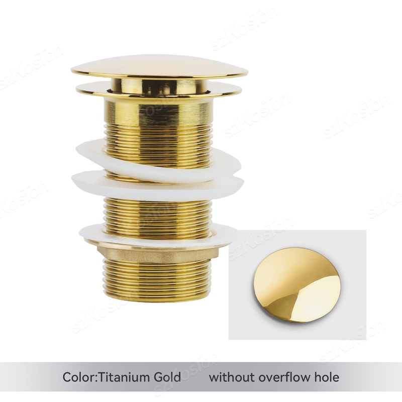 Elegant Brass Matte Black Pop Up Sink Drain Stopper With Overflow Filter 6
