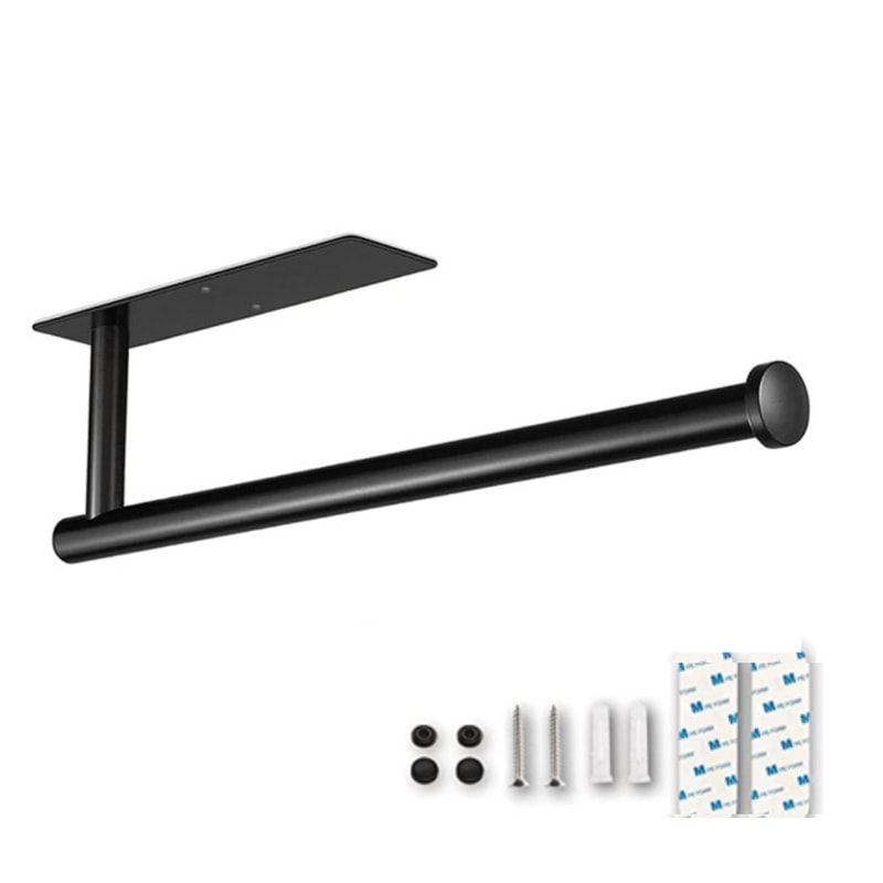 Adhesive Toilet Paper Holder Brushed Gold Stainless Steel Towel Rack