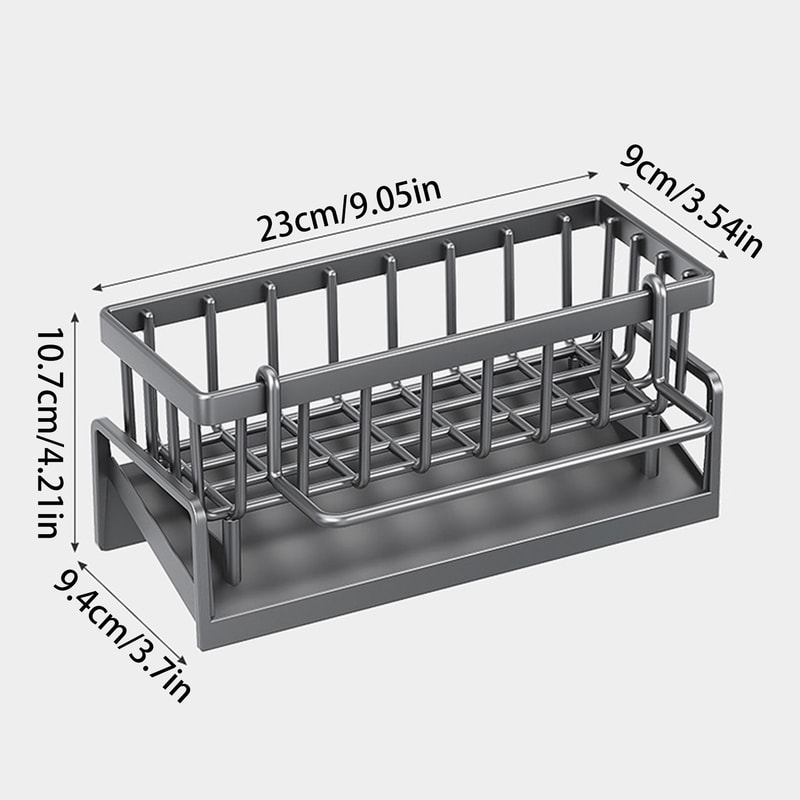 Multifunctional Kitchen Sink Organizer Rack for Sponge & Soap Storage
