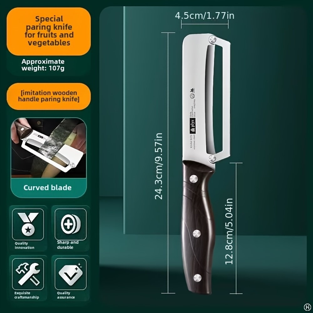Premium Stainless Steel Peeler with Wooden Handle Fruit and Vegetable Kitchen Tool