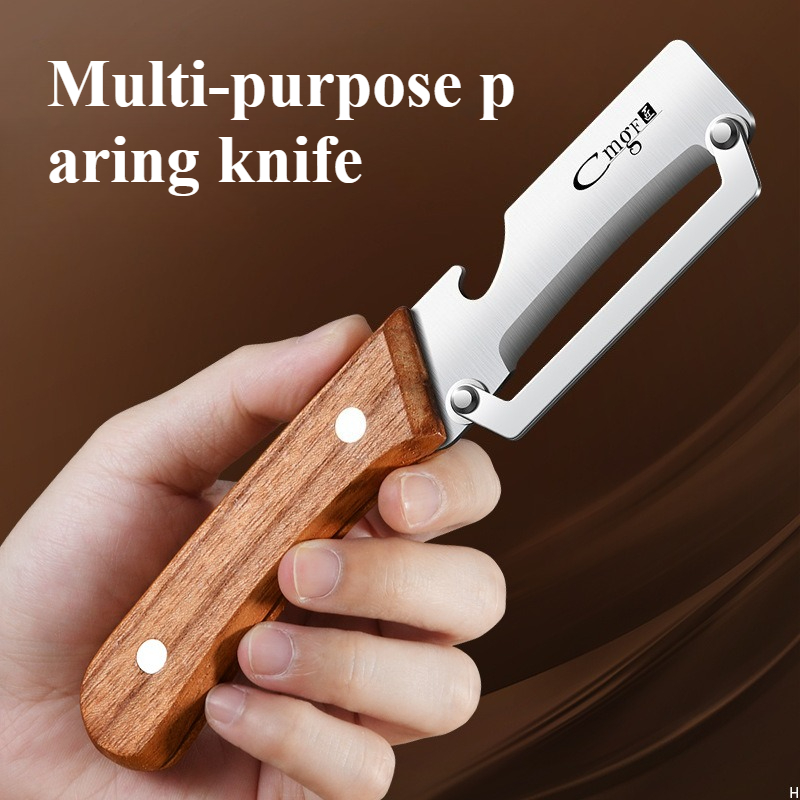 Premium Stainless Steel Peeler with Wooden Handle Fruit and Vegetable Kitchen Tool