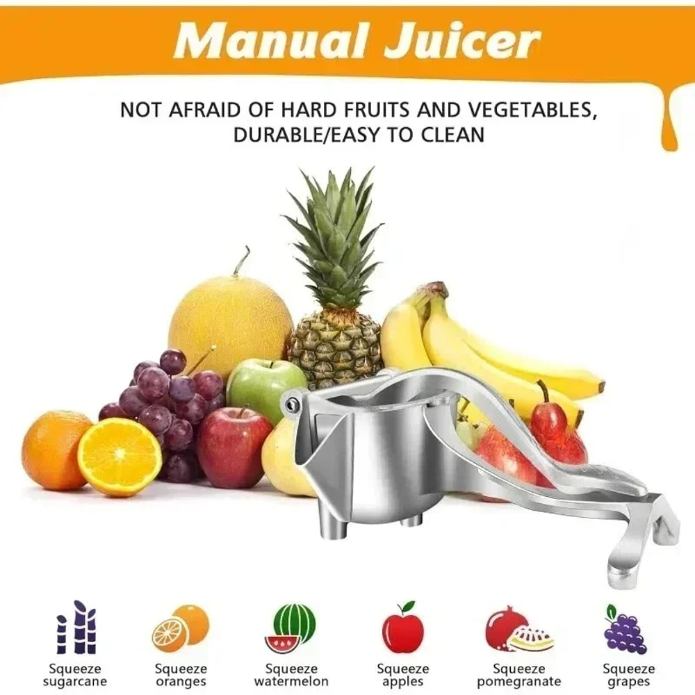 Premium Hand Press Juicer Heavy Duty Manual Juice Squeezer for Pomegranate, Citrus & Sugar Cane