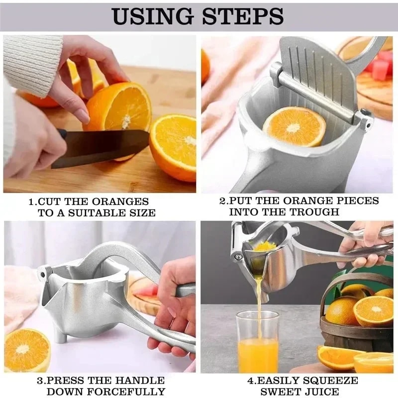 Premium Hand Press Juicer Heavy Duty Manual Juice Squeezer for Pomegranate, Citrus & Sugar Cane