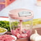 Compact Manual Food Chopper Rope Pull Salad Maker Garlic Onion Cutter 5