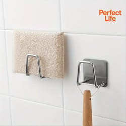 premium stainless steel kitchen sink rack self adhesive drainage drying rack & storage organizer