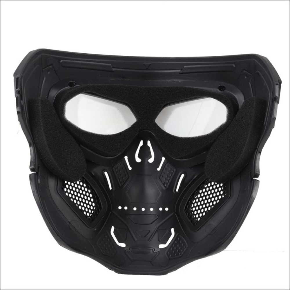 Full Face Skull Motorcycle Mask with Colored Goggles Tactical Windproof Protection